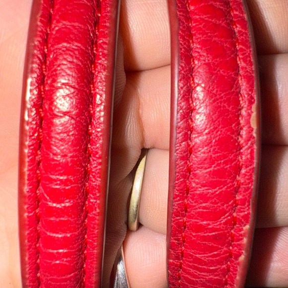 Coach Vibrant Red Leather Shoulder Bag - Picture 7 of 9